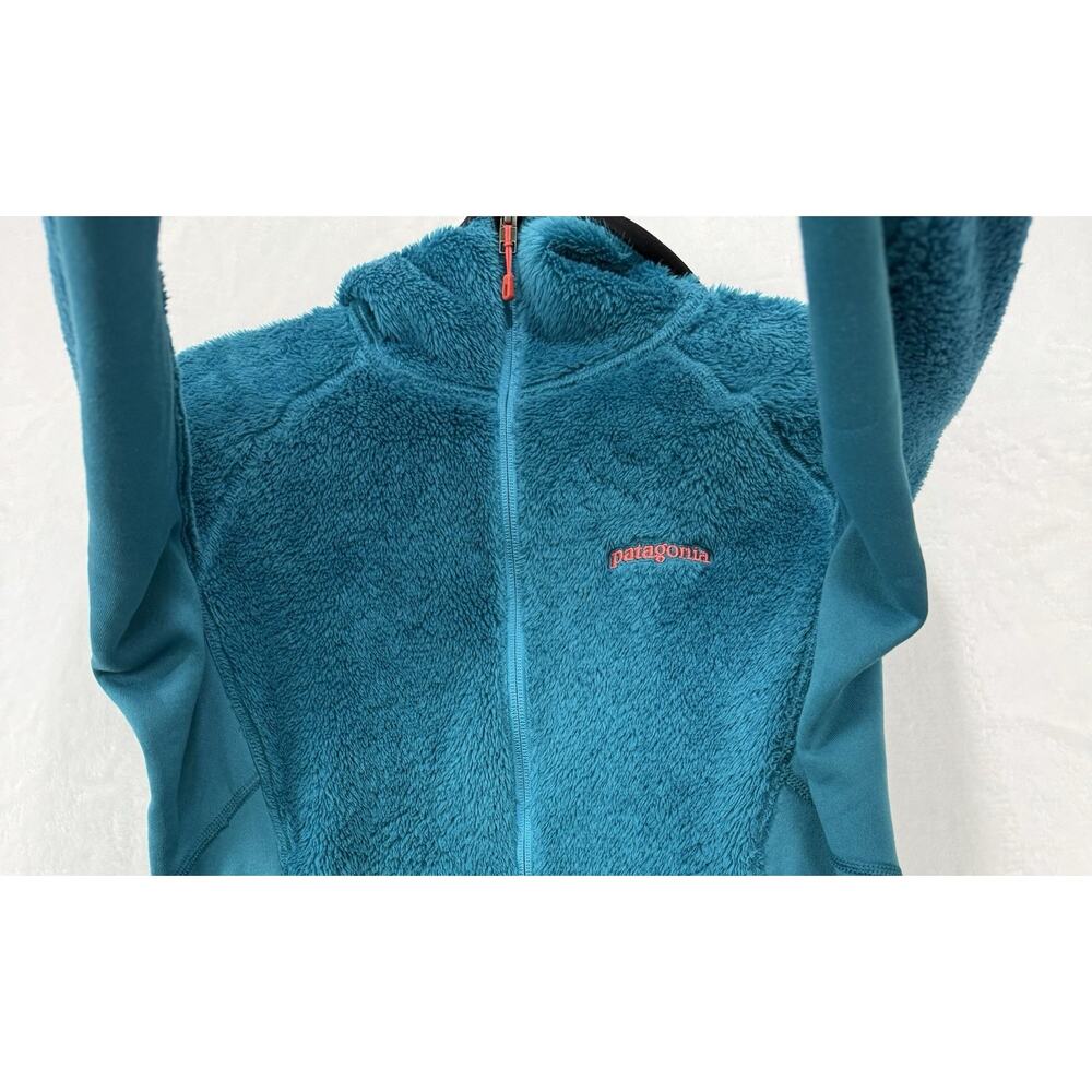 Patagonia Women's R3 Hi-Loft Hoodie Fleece Jacket Turquoise Size M Full Zip - Picture 10 of 16